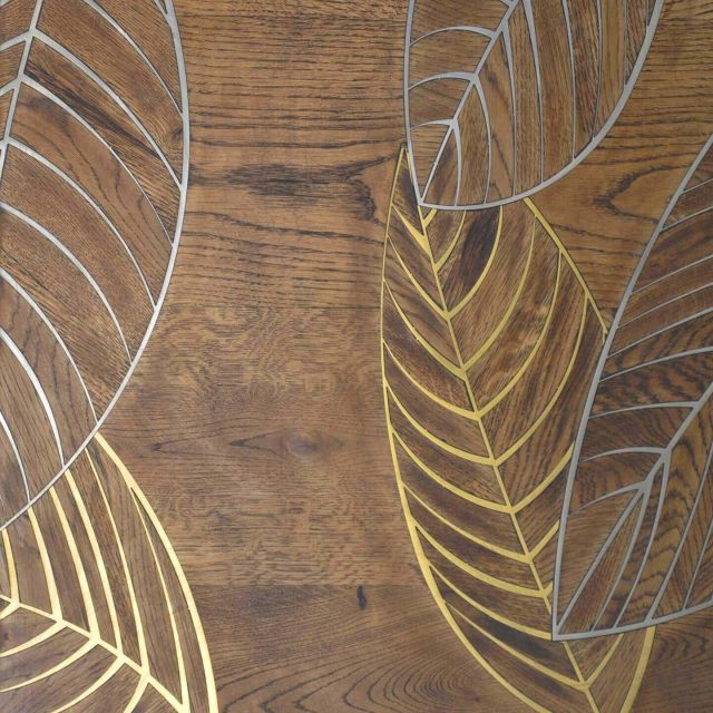 Паркет с металлом