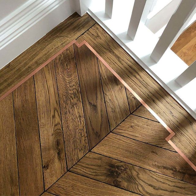 Паркет с металлом