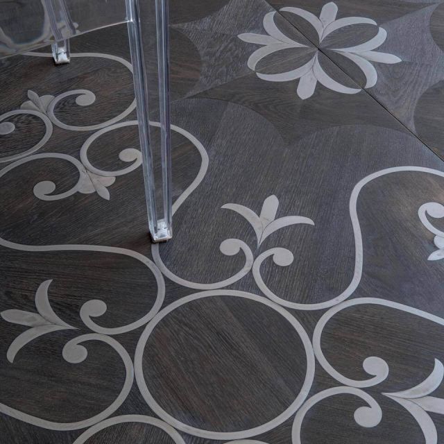 Паркет с металлом